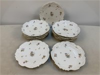 (11) Floral Bavarian Bread Plates