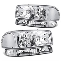 APSVE Headlights with Bumper Lamps Compatible wit