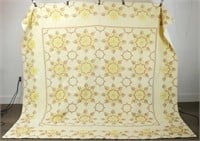 Yellow & Brown Cross Stitch Quilt