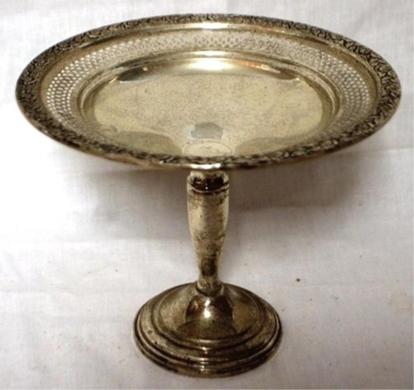 Weighted Sterling Compote 5.75" tall
