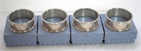 4 Sterling Silver Napkin Ring Holders w/ boxes