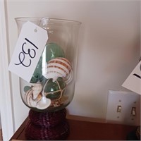 VASE WITH SEASHELLS, "GIFT FROM THE SEA" BOOK