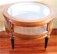 Display Case Round Side Table - 29 x 22.5