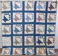 Blue Basket Pattern Quilt