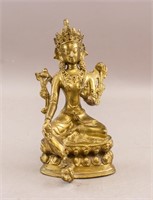 Chinese Gilt Bronze Buddha Sculpture