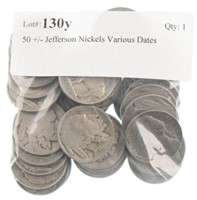 50 +/- Jefferson/Buffalo Nickels - Various Dates