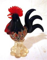 Murano Art Glass Rooster - 9.5" tall