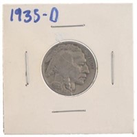 1935-D Duffalo Nickel in 2x2 holder