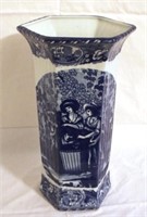 Blue & White Vase - 15" tall
