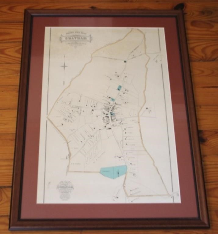Framed Chatham Map 30 x 22