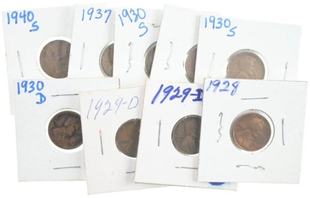 27 +/- Lincoln Wheat Cents – 1917 to 1960’s in