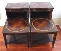 Regency pair mahogany end tables