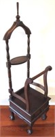 Carved Mahogany Butler Stand - 15 x 15 x 57