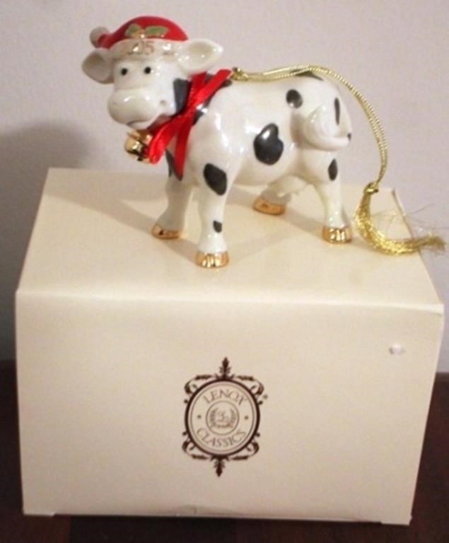 Lenox Cow Ornament w/ Box - 5 x 4