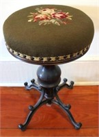 Victorian Needlepoint top Stool