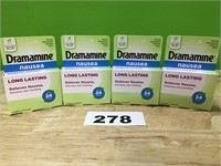 Dramamine Nausea Relief Tablets lot of 4