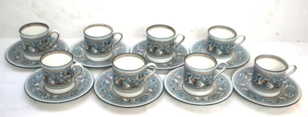 8 Cups & Saucers by Wedgwood