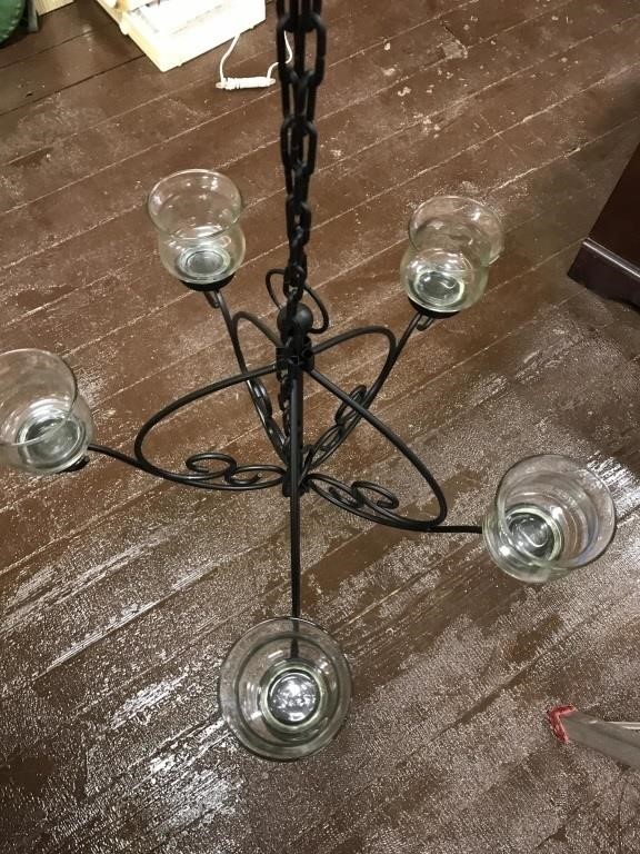 Wrought Iron Candle Chandelier