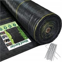 5ft x300ft Black Weed Barrier Landscape Fabric