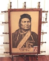 Uniquely Framed Native American, Chief Joseph