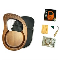 TAOSKNE Lyre Harp, 16 Metal Strings,Made of Mahog