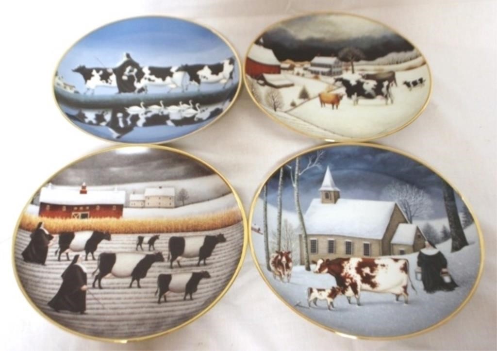 4 Franklin Mint Collector's Plates - 8.25" round