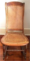 Antique Caned Rocker - 36 x 31 x 16