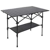 Stonehomy Roll-up Top Aluminum Camping Table, Fol