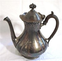 Silver Plate Teapot - 10" tall
