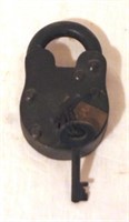 Antique Style Lock w/ Key - 4 x 2.5