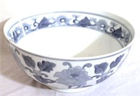 Blue & White large Bowl - 12" round