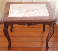 Marble Inset Top Table - 18 x 15 x 21