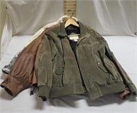 (2) Ladies Leather Jacket & (1) Zip-Up