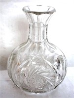 Cut Glass Water Bottle - 8.25" tall