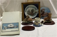 Otter & Seal Decorations, Plate, Picture, Paper