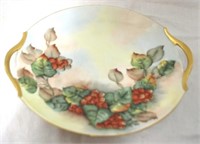 Limoges handled tray - 11" round