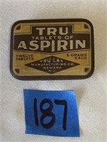 Antique Tru Tablets Aspirin Tablet Tin