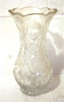 Cut Glass Vase - 13.5" tall
