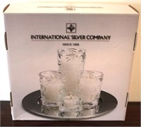 International Silver Co. Candle Holder Set w/ tray