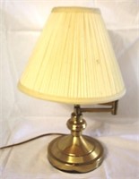 Brass Adjustable Arm Lamp - 15.5 tall