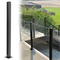 VoTwoofv Glass Railing End Post42",304 Stainless