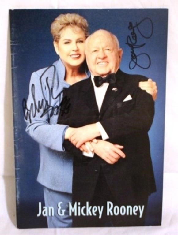 Jan & Mickey Rooney Signed Booklet
