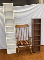 Rocking Chair & Particle Board Shelving