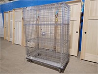 Mobile Locking Metal Storage Cage
