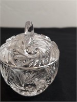 Small Pinwheel Glass Trinket Box W Lid. The Lid
