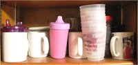 Shelf Lot of Assorted Coffee Cups & More