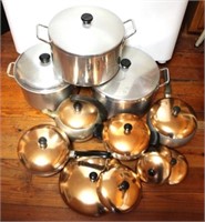 Lot of Assorted Pots and Pans w/ lids