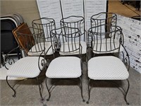Heavy Wrought Iron Set 0f 6 Chairs Super Nice