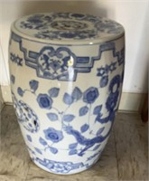 Blue and White Asian Style Garden Seat