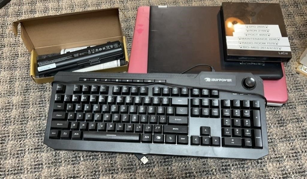 Keyboard, Laptop Battery, Laptops (for parts only)